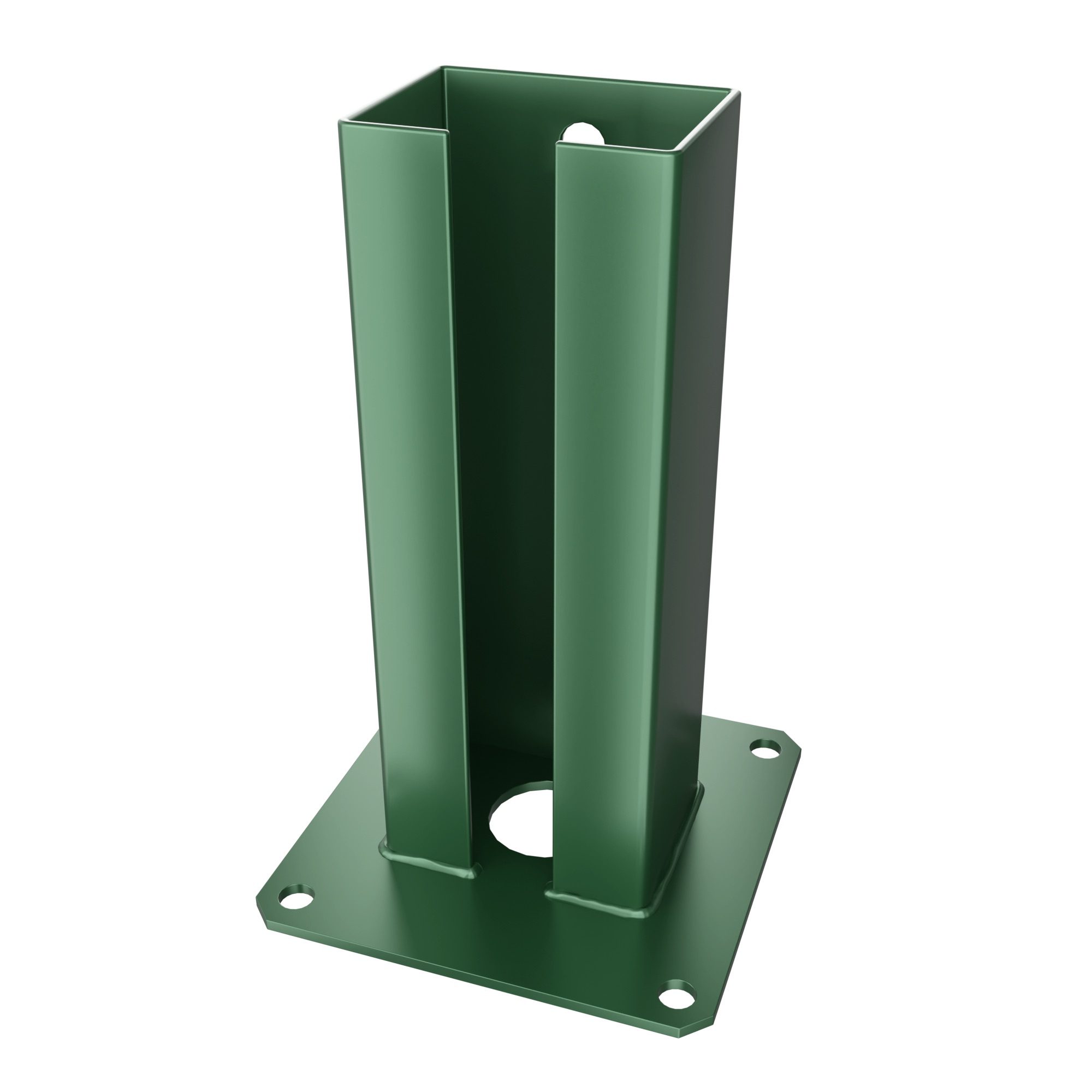 Ledübelezhető fém talp 60x40-es oszlophoz, zöld, antracit szürke - Image 2