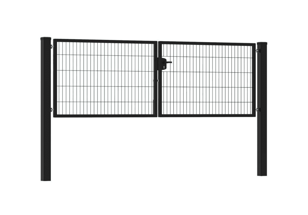 Kétszárnyú kapu, 1700 x 3000 mm, táblás betéttel, zöld vagy antracit